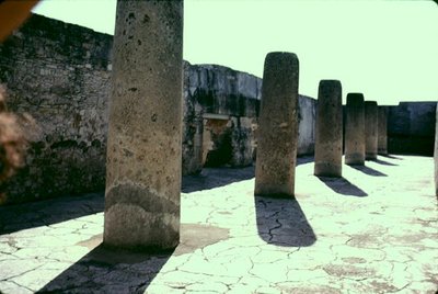 Courtyard with columns by Pre Columbian Pre Columbian